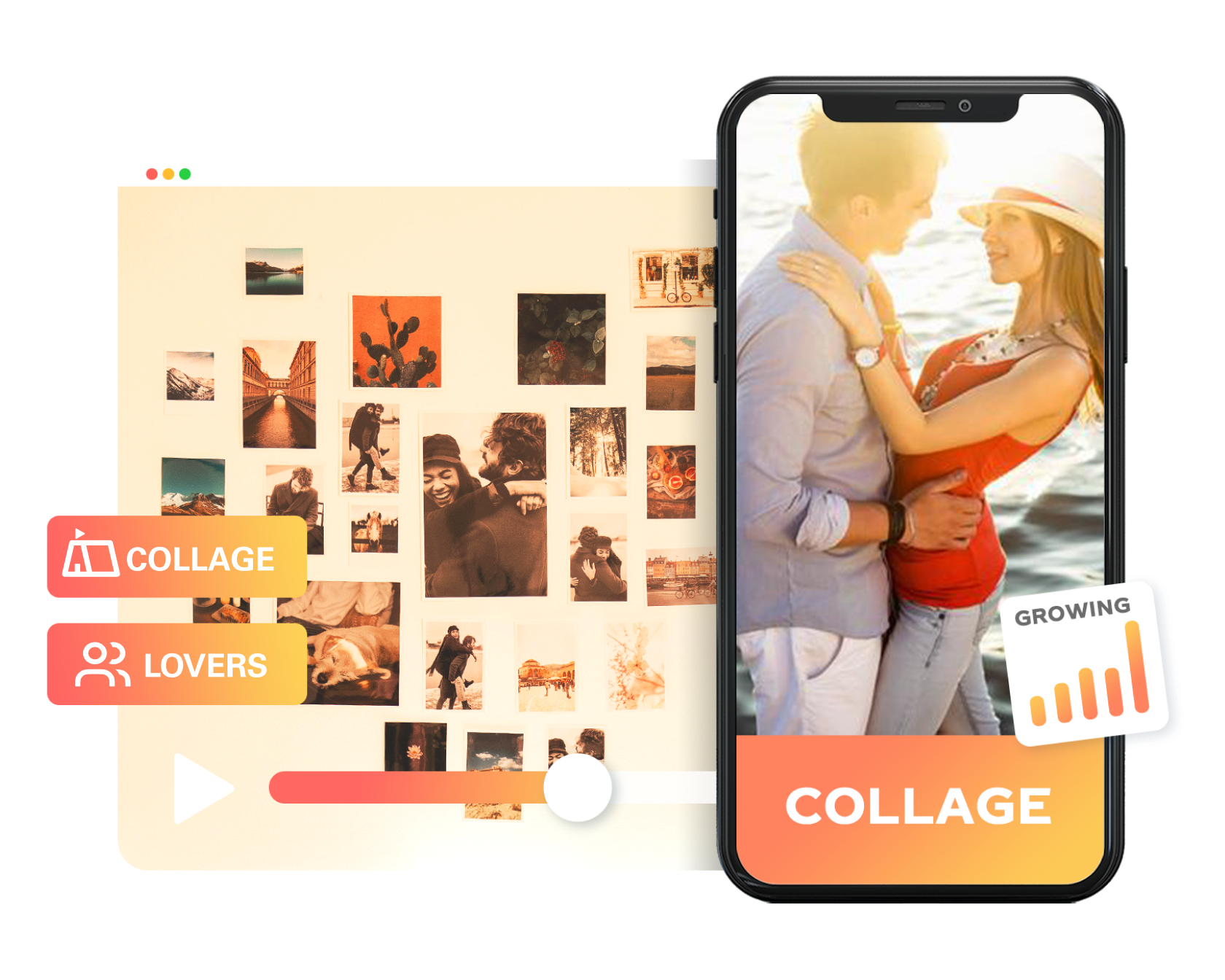 1694684118276. Colagem de fotos em forma de coração